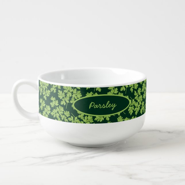 Parsley Pattern Soup Mug (Right)