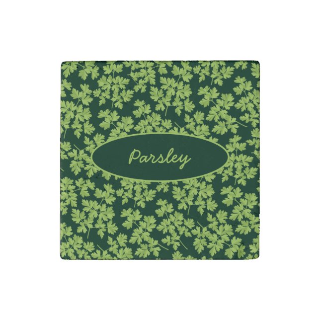 Parsley Pattern Stone Magnet (Front)