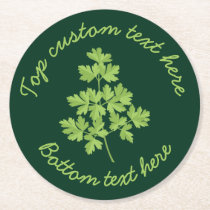 Parsley Round Paper Coaster