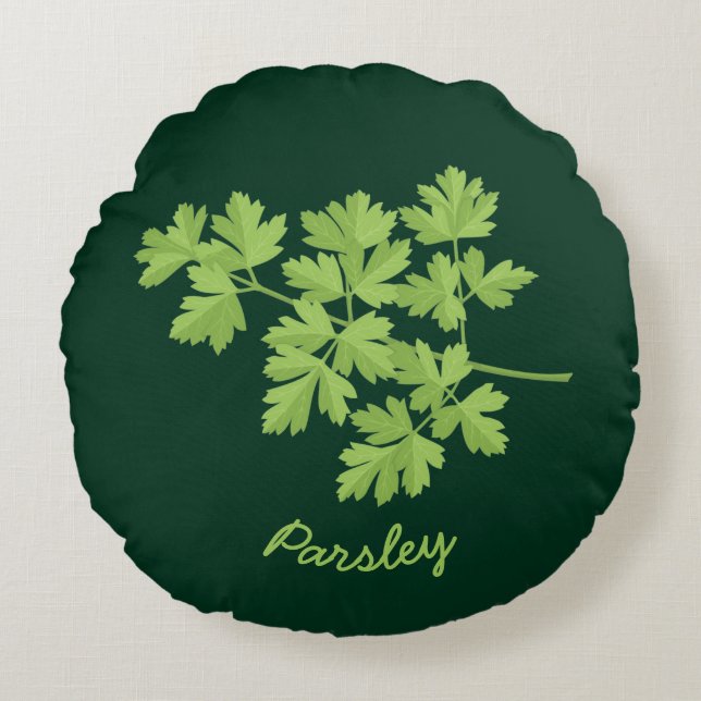 Parsley Round Pillow (Front)
