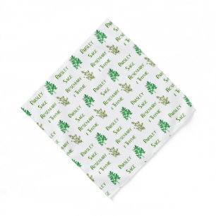 Parsley Sage Rosemary Thyme Herbal Design Bandana