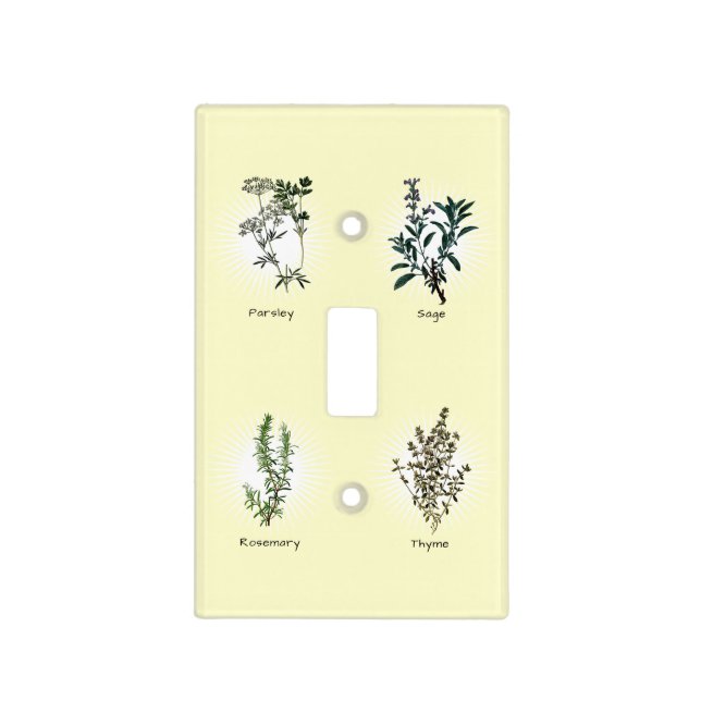 Parsley Sage Rosemary & Thyme Herbs Light Switch Cover (Front)