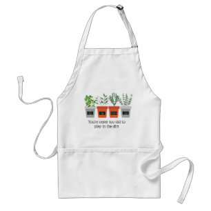 Parsley, Sage, Rosemary & Thyme Herbs Quote Adult Apron