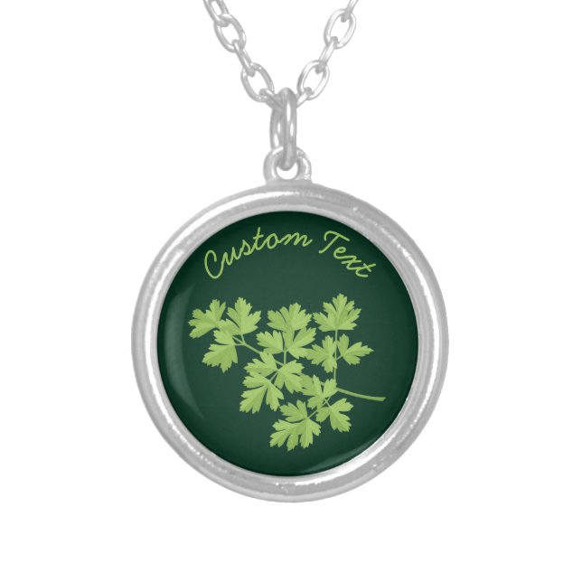 Parsley Silver Plated Necklace (Front)