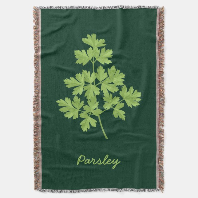 Parsley Throw Blanket (Front Vertical)