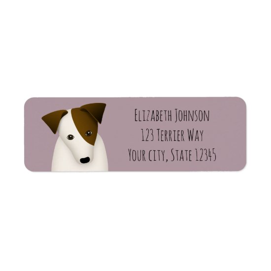 parson jack russell lilac ANY color return address Label