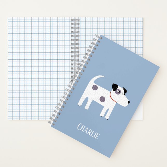 Parson Jack Russell Terrier Dog Custom Name Notebook (Inside)