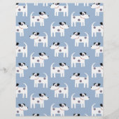Parson Jack Russell Terrier Dog Pattern Blue (Front)