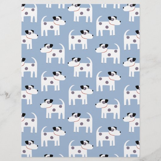 Parson Jack Russell Terrier Dog Pattern Blue (Front)