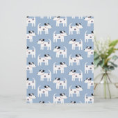 Parson Jack Russell Terrier Dog Pattern Blue (Standing Front)