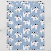 Parson Jack Russell Terrier Dog Pattern Blue (Front/Back)