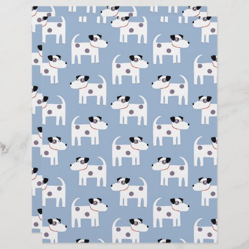 Parson Jack Russell Terrier Dog Pattern Blue
