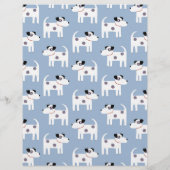 Parson Jack Russell Terrier Dog Pattern Blue (Back)