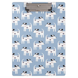 Parson Jack Russell Terrier Dog Pattern Blue Clipboard