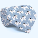 Parson Jack Russell Terrier Dog Pattern Blue Neck Tie<br><div class="desc">A pattern of little Jack Russell Terrier dogs on a blue background. Perfect for your favourite Dog Dad. Original art by Nic Squirrell.</div>