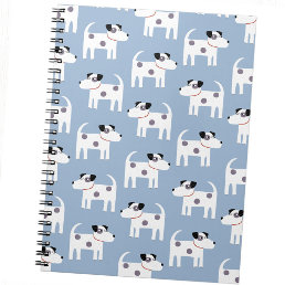 Parson Jack Russell Terrier Dog Pattern Blue Notebook