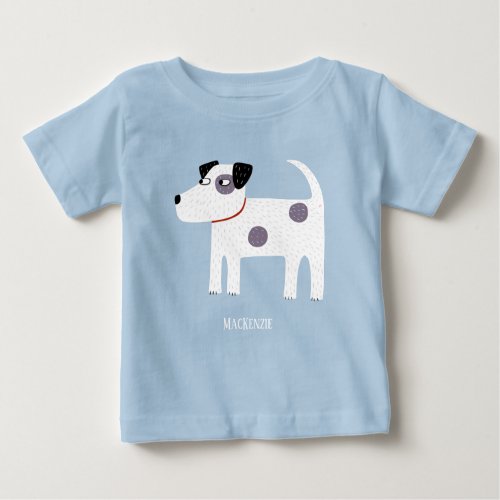 Parson Jack Russell Terrier Dog Personalized Baby T_Shirt