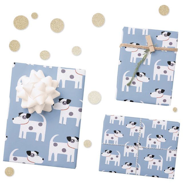 Parson Jack Russell Terrier Dog Wrapping Paper Sheets (Parson Jack Russell terrier dog pattern gift wrapping paper )