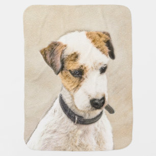 Parson Jack Russell Terrier Painting - Dog Art Baby Blanket