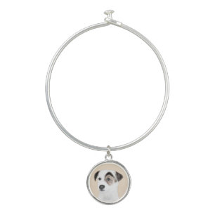 Parson Jack Russell Terrier Painting - Dog Art Bangle Bracelet