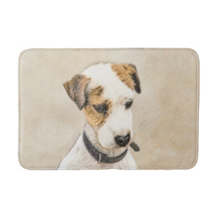 Parson Jack Russell Terrier Painting - Dog Art Bath Mat