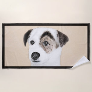 Parson Jack Russell Terrier Painting - Dog Art Beach Towel