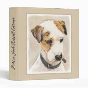Parson Jack Russell Terrier Painting - Dog Art Bin 3 Ring Binder