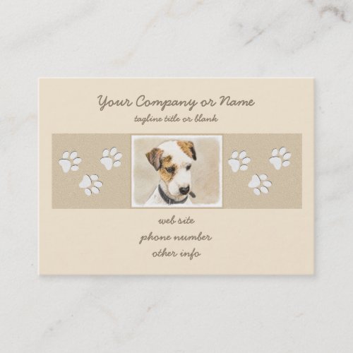 Parson Jack Russell Terrier Painting _ Dog Art Business Card