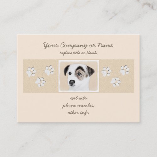 Parson Jack Russell Terrier Painting _ Dog Art Business Card