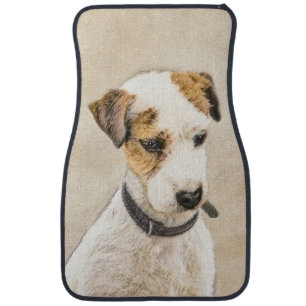Parson Jack Russell Terrier Painting - Dog Art Car Mat