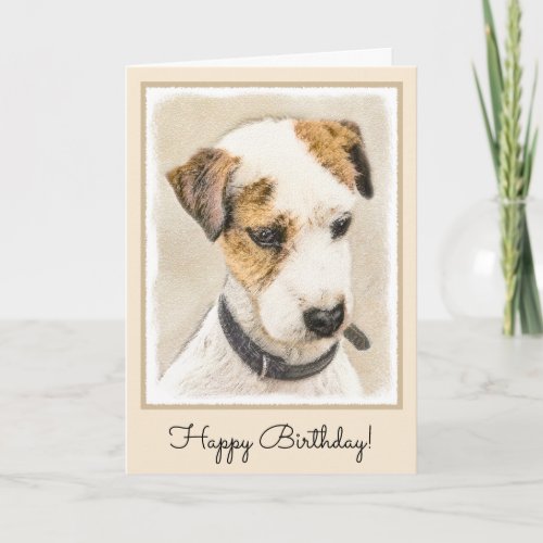 Parson Jack Russell Terrier Painting _ Dog Art Card