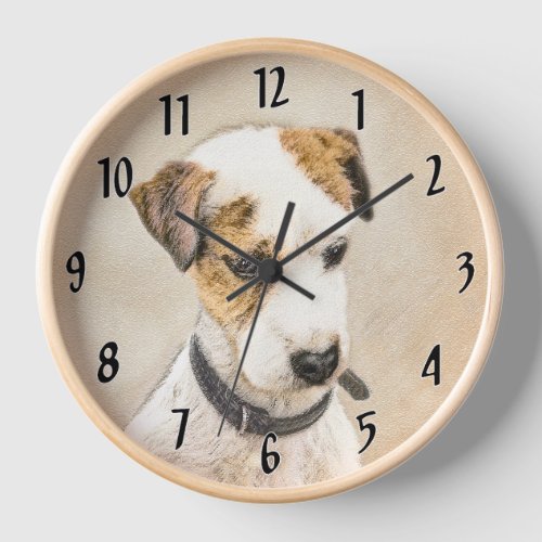 Parson Jack Russell Terrier Painting _ Dog Art Clock