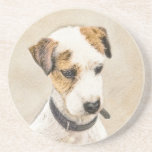 Parson Jack Russell Terrier Painting - Dog Art Coaster