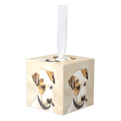 Parson Jack Russell Terrier Painting _ Dog Art Cube Ornament