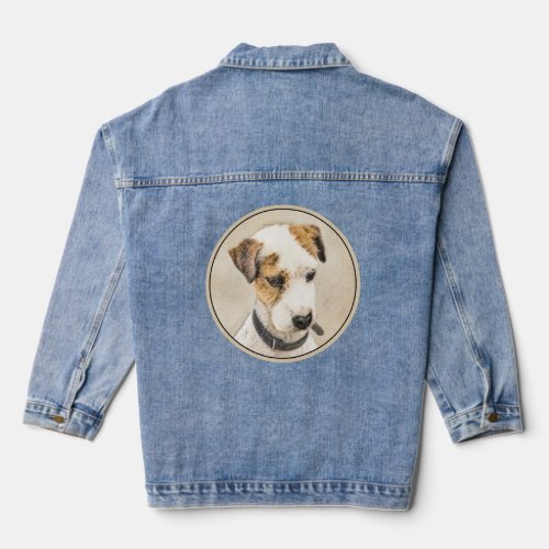 Parson Jack Russell Terrier Painting _ Dog Art Denim Jacket
