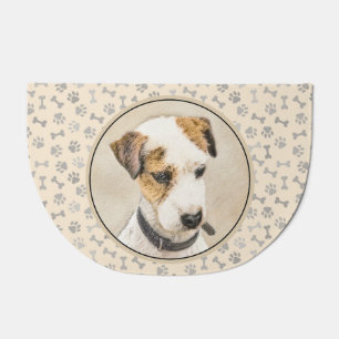 Parson Jack Russell Terrier Painting - Dog Art Doormat