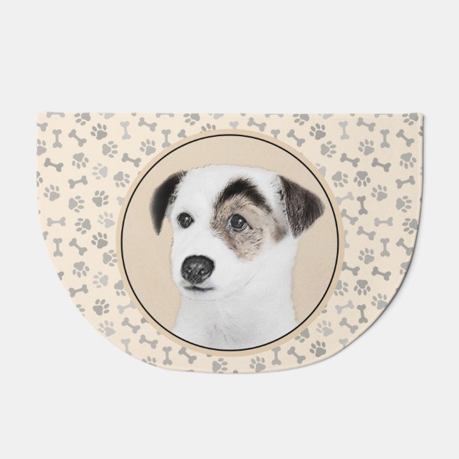 Parson Jack Russell Terrier Painting - Dog Art Doormat (Front)