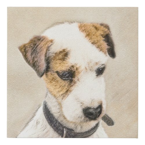 Parson Jack Russell Terrier Painting _ Dog Art Faux Canvas Print