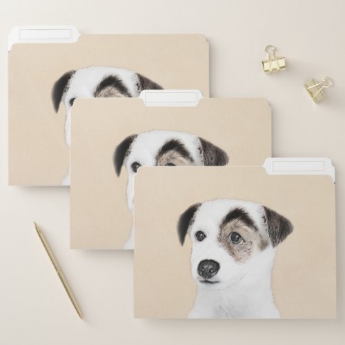 Parson Jack Russell Terrier Painting _ Dog Art File Folder