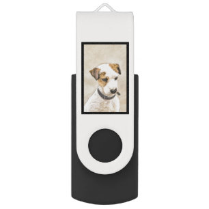 Parson Jack Russell Terrier Painting - Dog Art Flash Drive