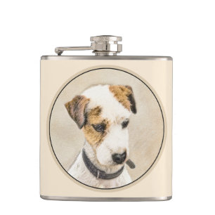 Parson Jack Russell Terrier Painting - Dog Art Flask