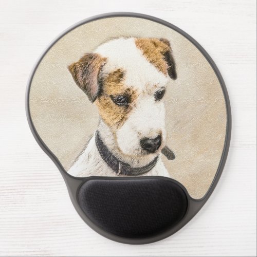 Parson Jack Russell Terrier Painting _ Dog Art Gel Mouse Pad