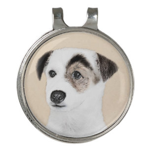 Parson Jack Russell Terrier Painting - Dog Art Golf Hat Clip