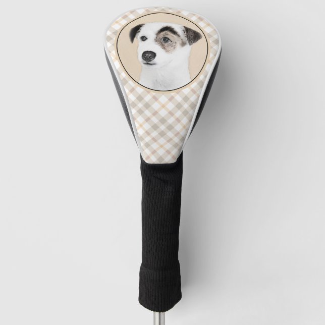 Parson Jack Russell Terrier Painting - Dog Art Golf Head Cover (Front)
