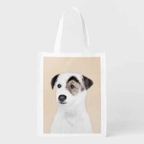 Parson Jack Russell Terrier Painting _ Dog Art Grocery Bag