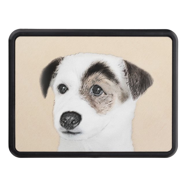 Parson Jack Russell Terrier Painting - Dog Art Hitch Cover (Front)