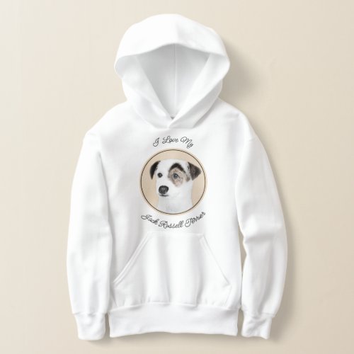 Parson Jack Russell Terrier Painting _ Dog Art Hoodie