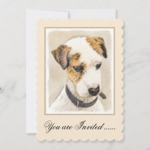 Parson Jack Russell Terrier Painting - Dog Art Invitation