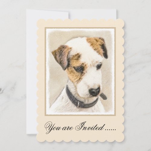 Parson Jack Russell Terrier Painting _ Dog Art Invitation