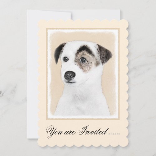 Parson Jack Russell Terrier Painting _ Dog Art Invitation